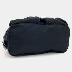 Prada Black Nylon two pocket backpack