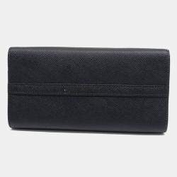 Prada Black Leather Saffiano Monochrome Tote and Shoulder Bag