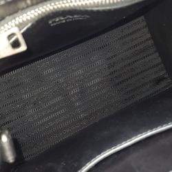 Prada Black Leather Saffiano Monochrome Tote and Shoulder Bag