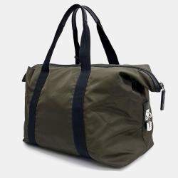 Prada Green Fabric Travel Bag