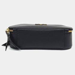 Prada Black Leather Saffiano Odette Bag