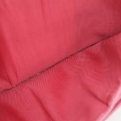 Pre Owned Prada Pink Saffiano Leather Trifold Continental Wallet