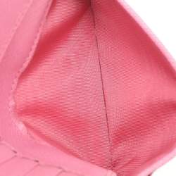 Pre Owned Prada Pink Saffiano Leather Trifold Continental Wallet