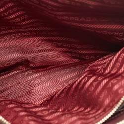 Prada Dark Purple Saffiano Leather Medium Double Zip Tote