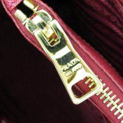 Prada Saffiano Galleria Saffiano Lux Shoulder Bag Fuoco