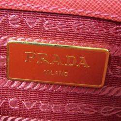 Prada Saffiano Galleria Saffiano Lux Shoulder Bag Fuoco