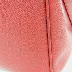 Prada Saffiano Galleria Saffiano Lux Shoulder Bag Fuoco