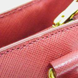 Prada Saffiano Galleria Saffiano Lux Shoulder Bag Fuoco