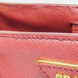 Prada Saffiano Galleria Saffiano Lux Shoulder Bag Fuoco