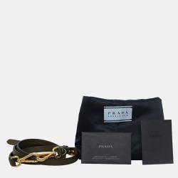 Prada Double Handle Green Tote Bag