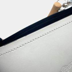 Prada Tambour White Leather and Wood 2Way Bucket Handbag