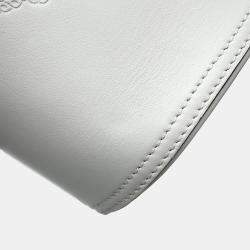 Prada Tambour White Leather and Wood 2Way Bucket Handbag