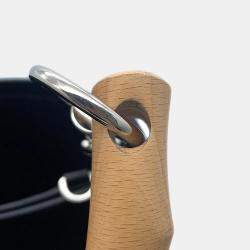 Prada Tambour White Leather and Wood 2Way Bucket Handbag