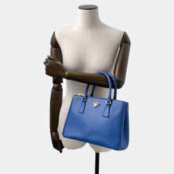 Prada Galleria Blue Leather 2Way Handbag