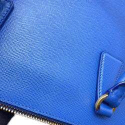 Prada Galleria Blue Leather 2Way Handbag
