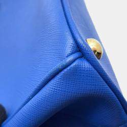 Prada Galleria Blue Leather 2Way Handbag