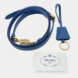 Prada Galleria Blue Leather 2Way Handbag