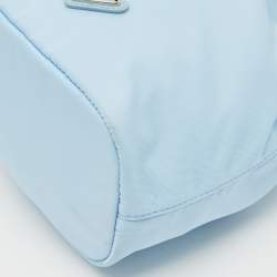 Prada Light Blue Nylon Re-Nylon Drawstring Pouch