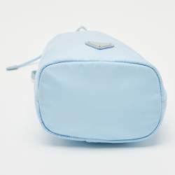 Prada Light Blue Nylon Re-Nylon Drawstring Pouch