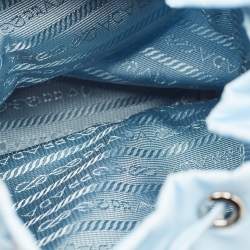 Prada Light Blue Nylon Re-Nylon Drawstring Pouch