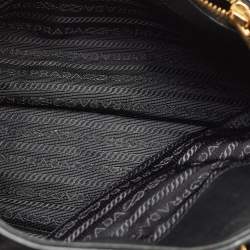Prada Black Gaufre Tessuto Nylon and Leather Tote