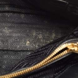 Prada Black Gaufre Tessuto Nylon and Leather Tote
