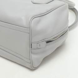 Prada Grey Leather Bauletto Bag