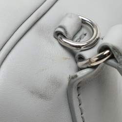 Prada Grey Leather Bauletto Bag