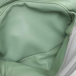 Prada Grey Leather Bauletto Bag