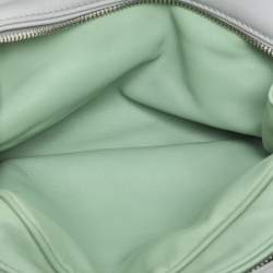Prada Grey Leather Bauletto Bag
