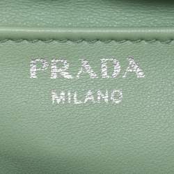 Prada Grey Leather Bauletto Bag