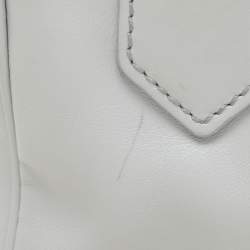 Prada Grey Leather Bauletto Bag