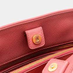 Prada Pink Medium Saffiano Lux Open Promenade Satchel