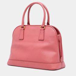 Prada Pink Medium Saffiano Lux Open Promenade Satchel