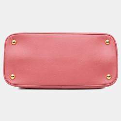 Prada Pink Medium Saffiano Lux Open Promenade Satchel
