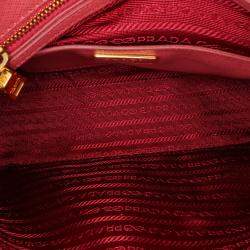 Prada Pink Medium Saffiano Lux Open Promenade Satchel