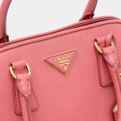 Prada Pink Medium Saffiano Lux Open Promenade Satchel