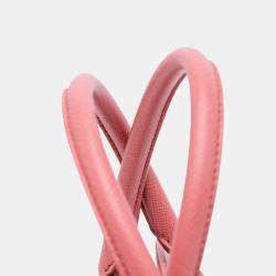 Prada Pink Medium Saffiano Lux Open Promenade Satchel
