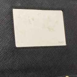 Prada Black Saffiano Leather Wallet On Chain