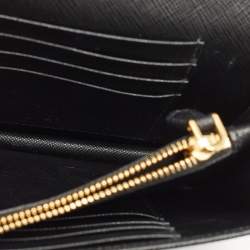 Prada Black Saffiano Leather Wallet On Chain