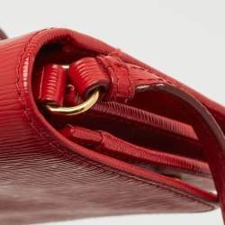 Prada Red Vitello Move Leather Wallet On Strap