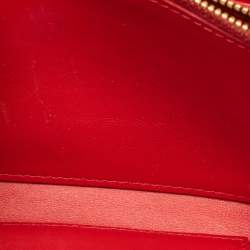 Prada Red Vitello Move Leather Wallet On Strap