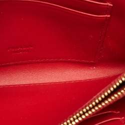 Prada Red Vitello Move Leather Wallet On Strap