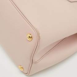 Prada Light Pink Leather Medium Double Handle Tote