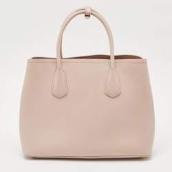 Prada Light Pink Leather Medium Double Handle Tote