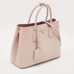 Prada Light Pink Leather Medium Double Handle Tote