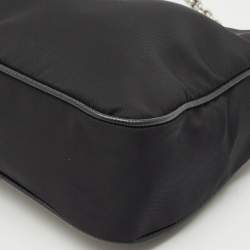 Prada Black Leather and Nylon Re-Edition 2005 Shoulder Bag