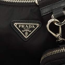 Prada Black Leather and Nylon Re-Edition 2005 Shoulder Bag