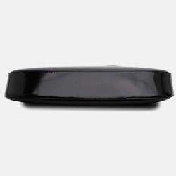 Prada Black Brushed Leather Cleo Shoulder Bag