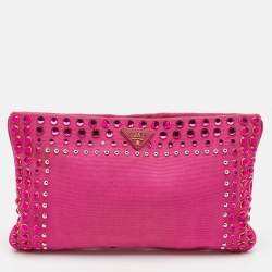 Prada Neon Pink Nylon Zip Pouch Prada | TLC